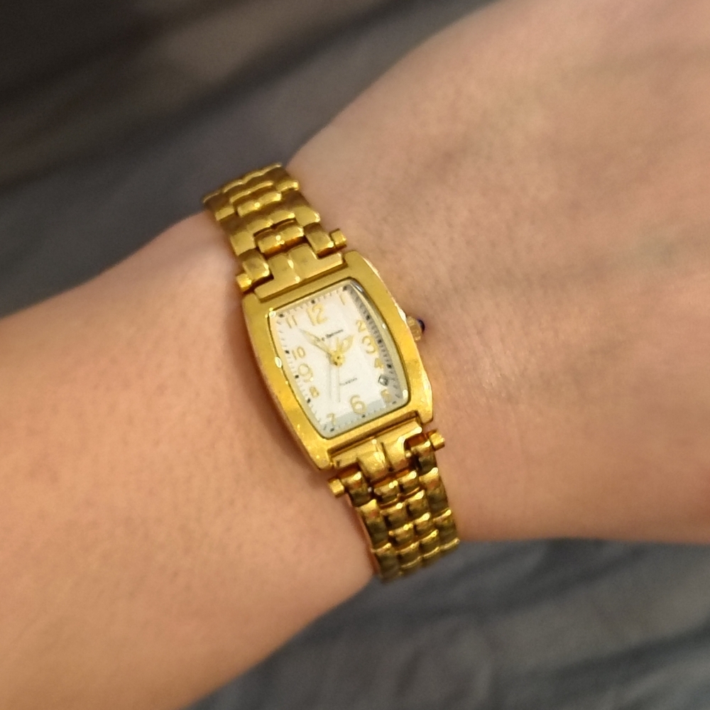 Krug-Baumen Tuxedo 18k Gold Electroplated Watch ~ Runs & Keeps Time, New Battery - Picture 5 of 15